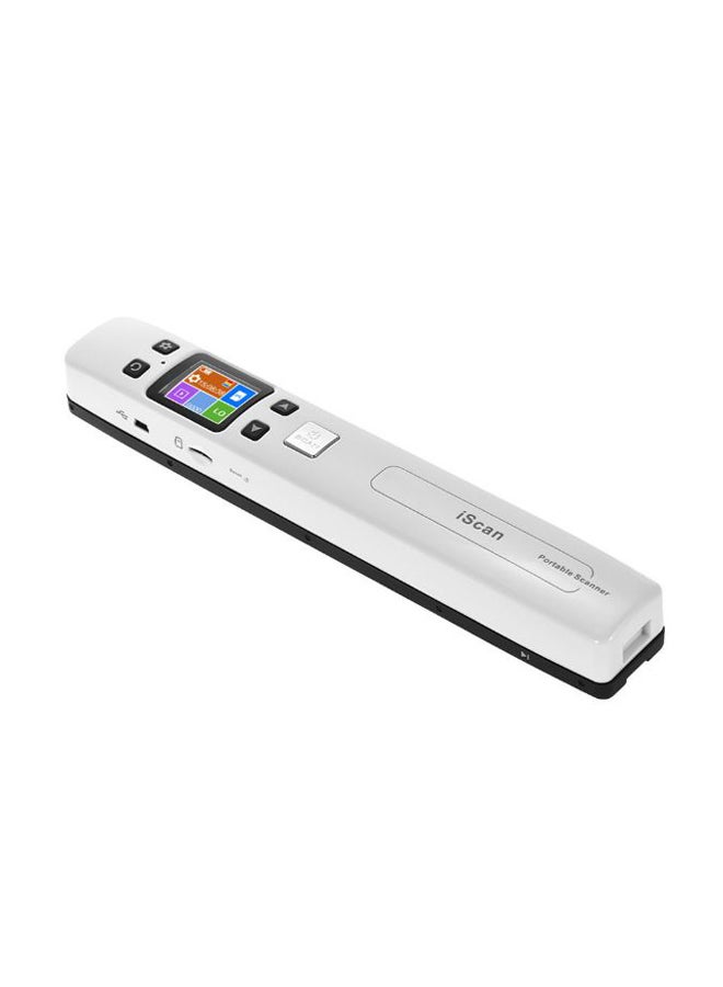 Generic Handheld Document Scanner With LCD Display White 