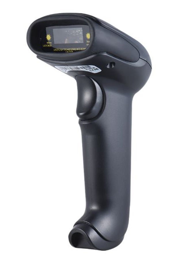 Generic Handheld Barcode Scanner With Receiver Black 