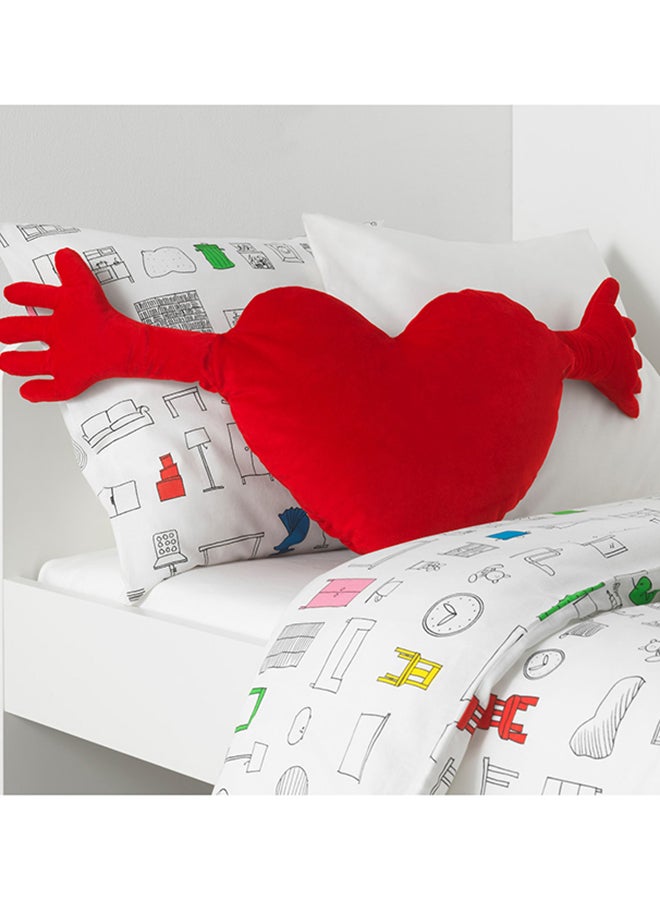 فامنيج هارتا وسادة على شكل قلب بوليستر أحمر 101Ø³Ù†ØªÙŠÙ…ØªØ± - Image 4