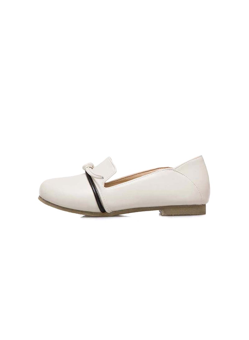 Pull-On Low Block Heel Ballerinas Beige - v1557994530/N25438314V_1