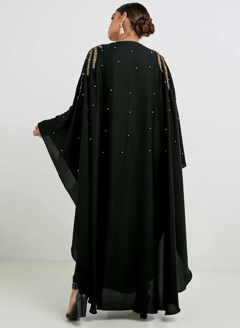 Bold Beads Embellishment Abaya Black - v1557995527/N21825090A_2