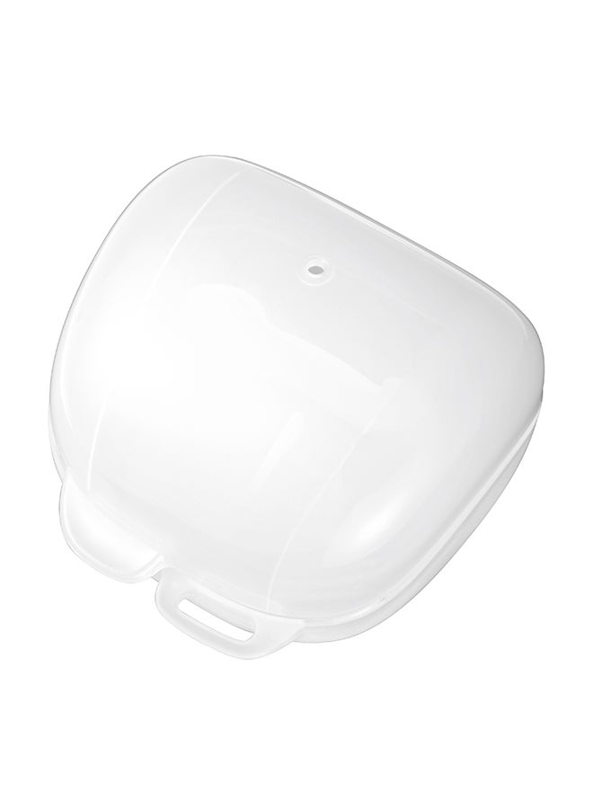 nip - 2-in-1 Pacifier/Soother Box Sterilizer and Hygienic Soother Storage Case, Microwavable, Clean soothers in 60 seconds, Made in Germany, Fits most soothers - White - Image 1