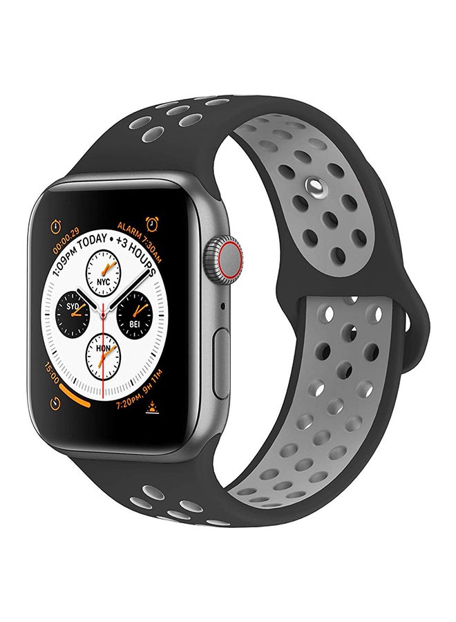 Eworld Replacement Band For Apple Watch Series 1/2/3/4 42mm 44mm New Black/Grey  - Image 1