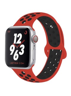 Replacement Band For Apple Watch Series 1/2/3/4 42mm 44mm Black/Red