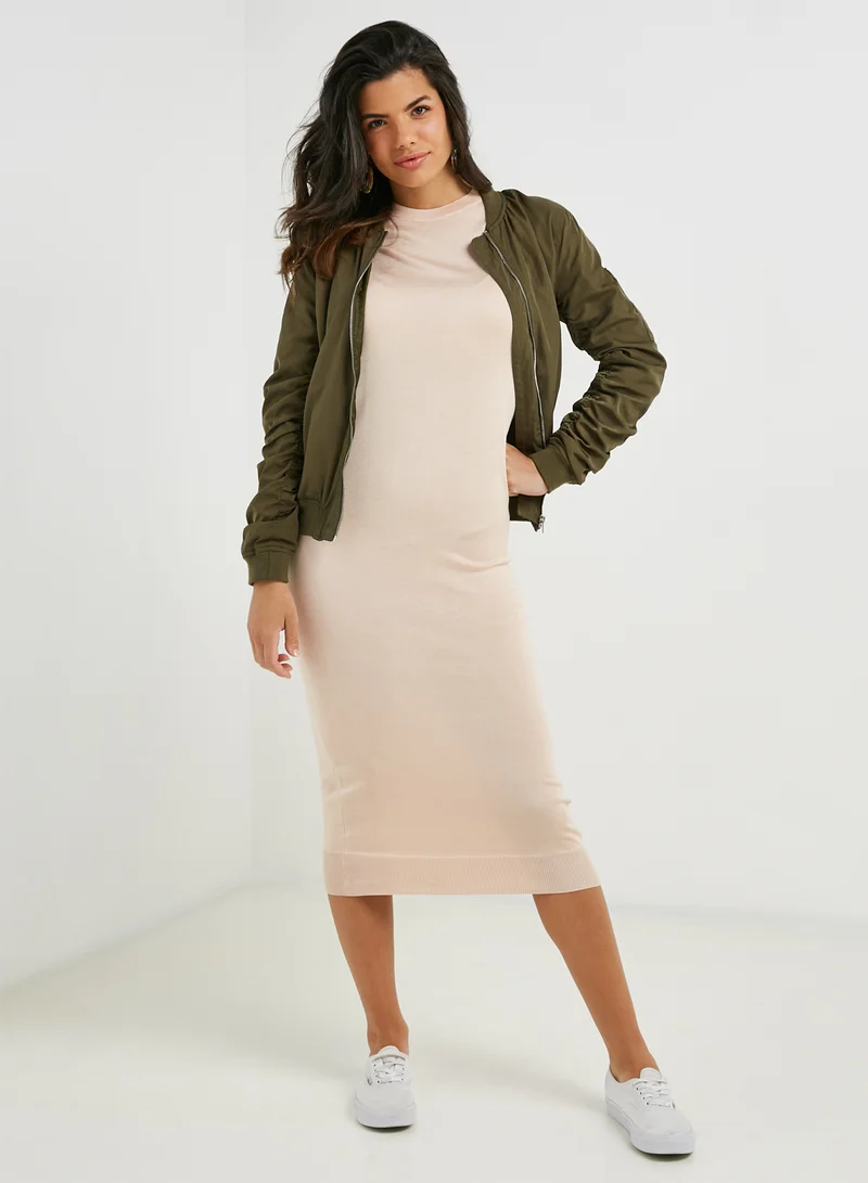 NA-KD Knit Dress Pink