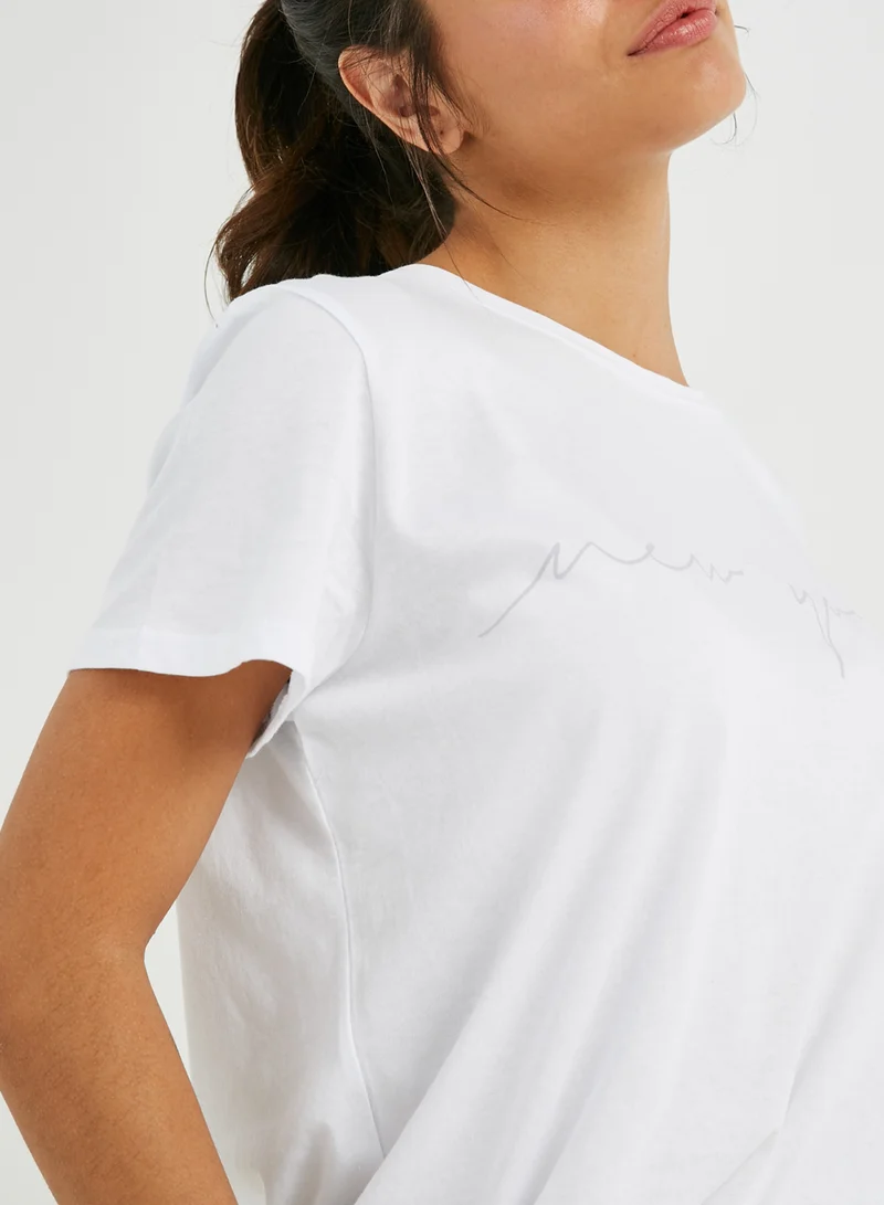 NA-KD New York T-Shirt White