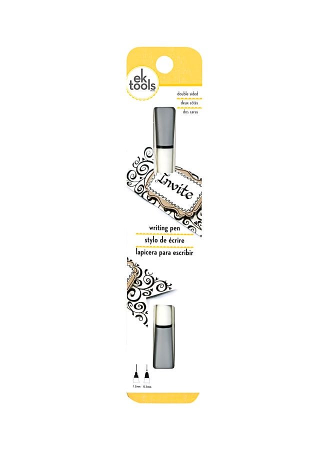 EK Success - Double Sided Writing Pen White/Grey - Image 1