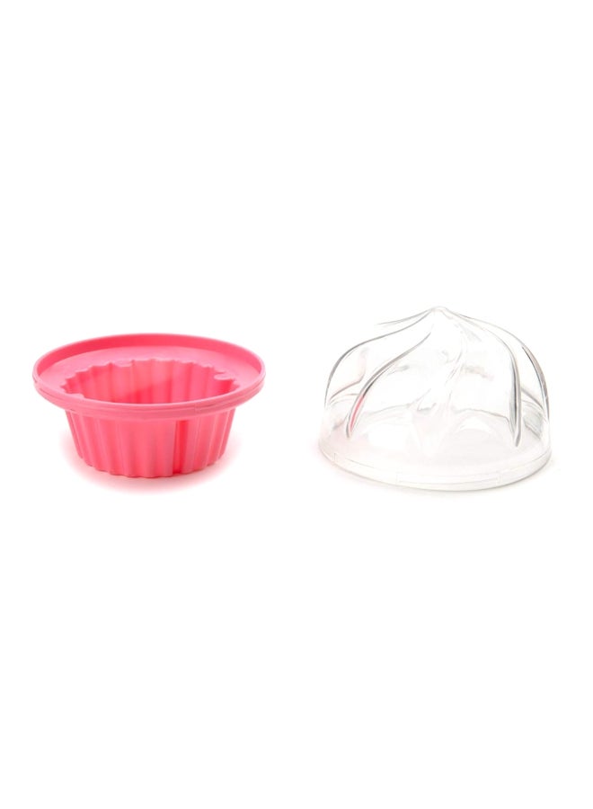 Fox Run - Plastic Cupcake Holder Pink/Clear 4x4x3.75inch - Image 1