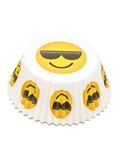Sunglasses Emoji Bake Cup Set White/Yellow/Black 3x3x1.2inch