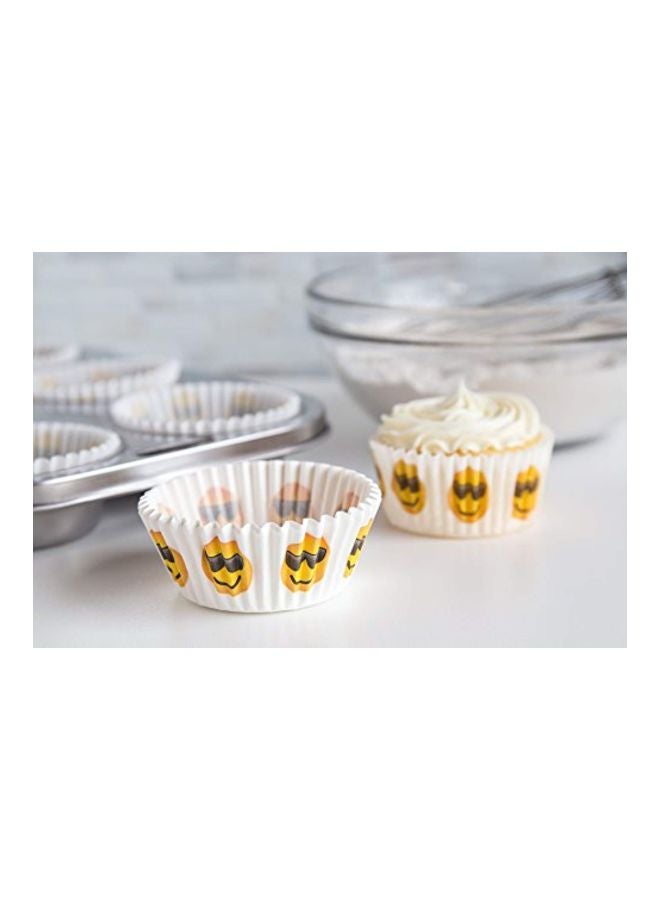 Fox Run - Sunglasses Emoji Bake Cup Set White/Yellow/Black 3x3x1.2inch - Image 1