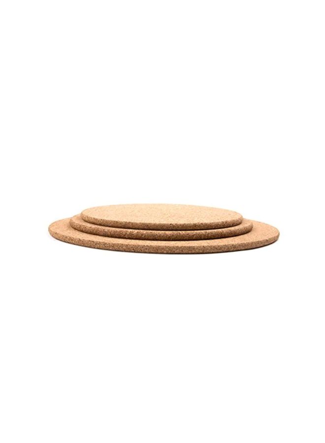 Fox Run - 3-Piece Cork Trivet Set Brown - Image 1