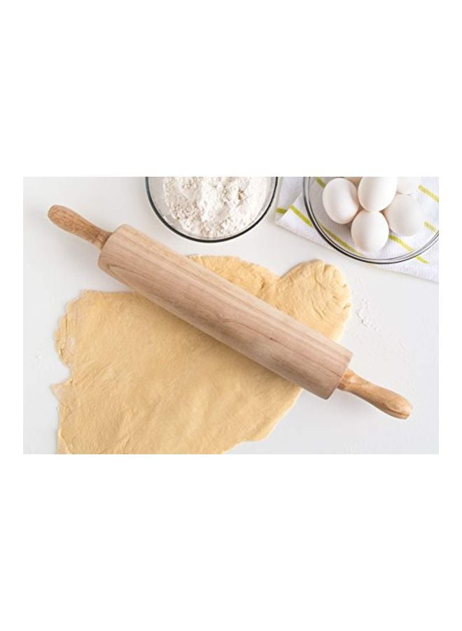 Fox Run - Wooden Rolling Pin Beige 11.75x2.75inch - Image 1