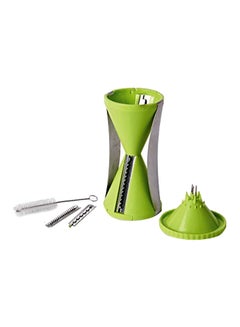 Fox Run Vegetable Spiral Slicer With Cleaning Brush Green/White 7.5x3.5x3.5inch  - Image 1