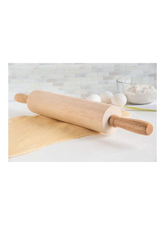 Fox Run - Wooden Rolling Pin Beige 11.75x2.75inch - Image 1