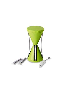 Fox Run Vegetable Spiral Slicer With Cleaning Brush Green/White 7.5x3.5x3.5inch  - Image 2