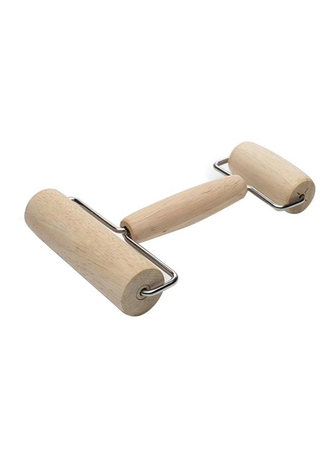 Fox Run Double Ended Pastry And Pizza Roller Beige 1.25x4.5x7inch  - Image 1