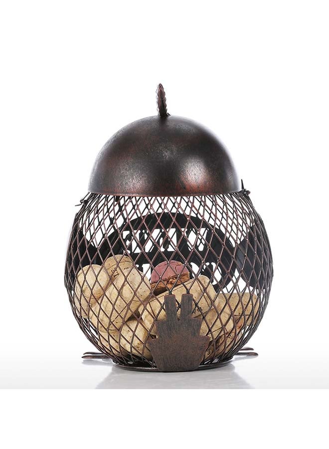 TOOARTS Handmade Coin Bank Metal Craft Brown 0.245kg - Image 2
