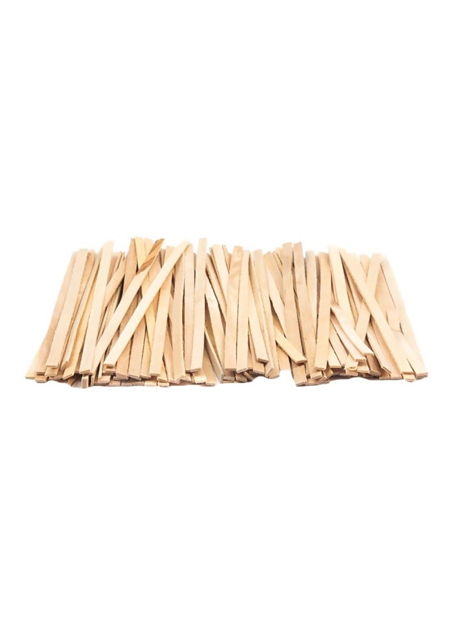 TOPS - 100-Piece Disposable Coffee Stirrers Set Beige 5.25x0.25inch - Image 1