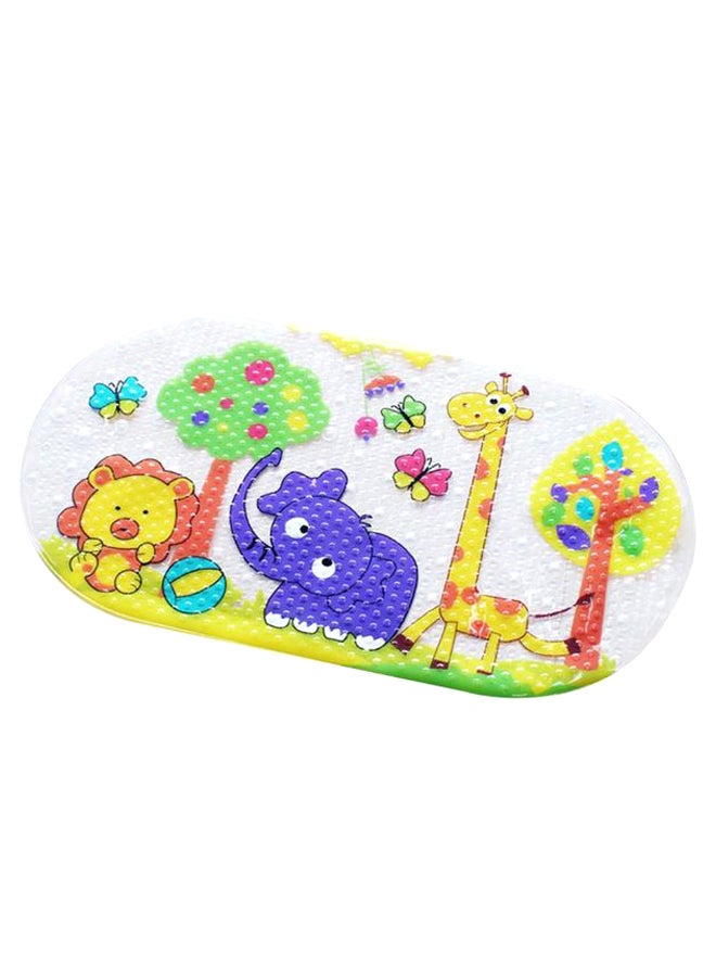 Cartoon Design Bathroom Shower Mat Multicolour 69 x 38centimeter