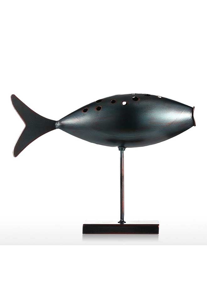 TOOARTS Submarine Fish Metal Sculpture Grey 0.52kg - Image 2