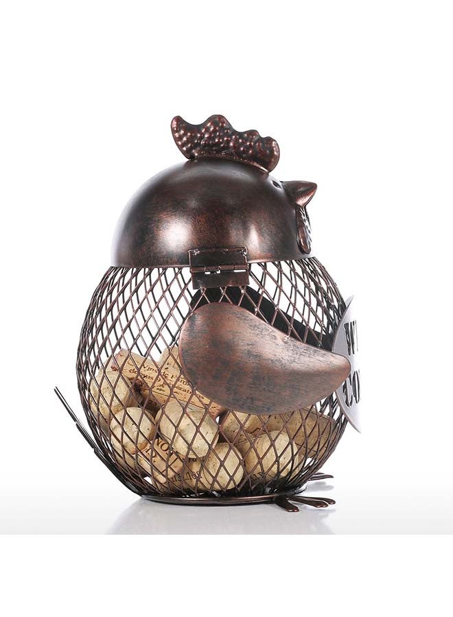TOOARTS Handmade Coin Bank Metal Craft Brown 0.245kg - Image 3