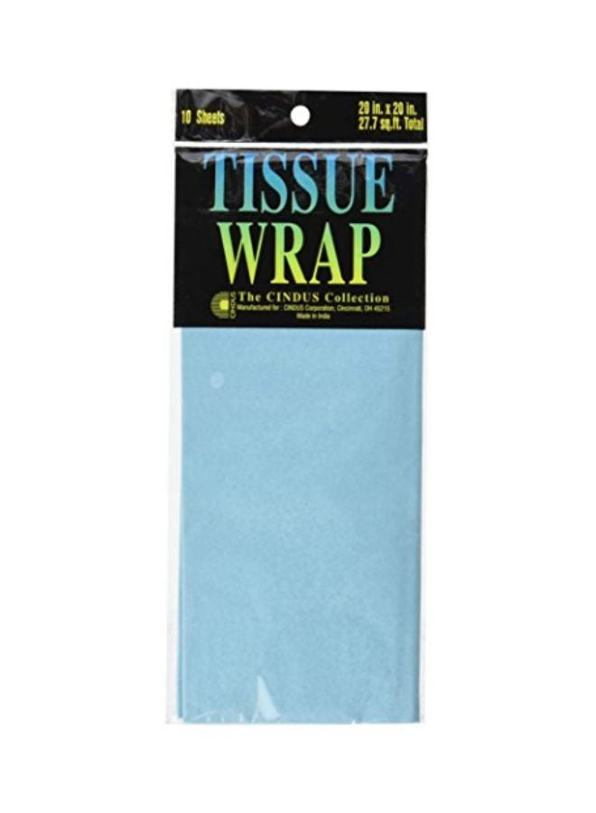 Cindus 10-Piece Tissue Wraps Baby Blue 