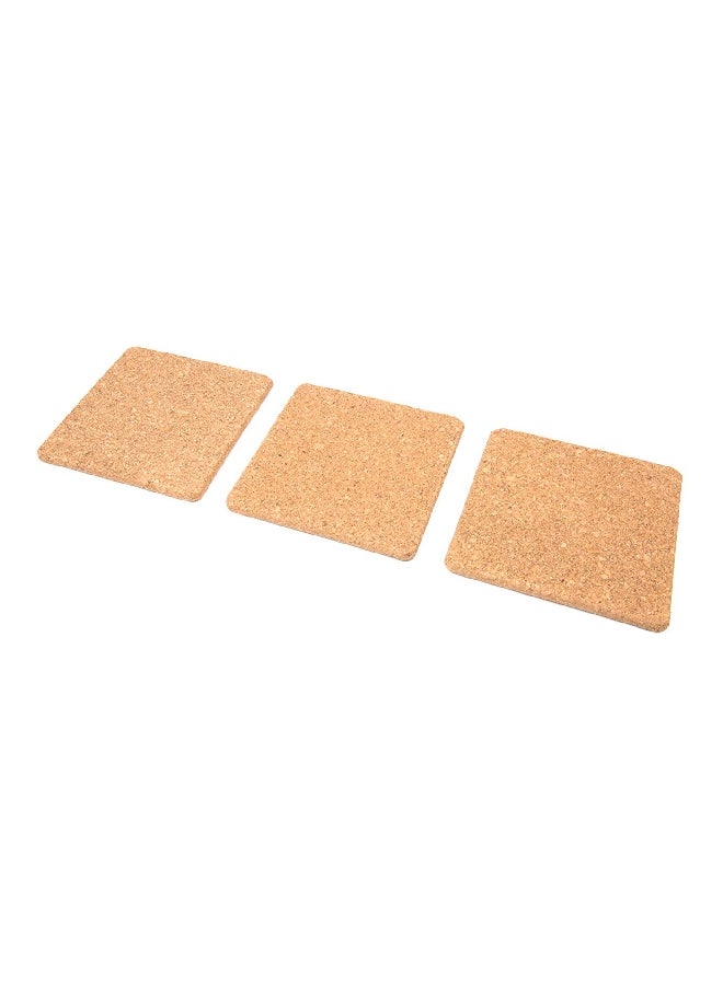 Fox Run - 3-Piece Square Shaped Cork Trivets Brown 7x7x1.1inch - Image 1