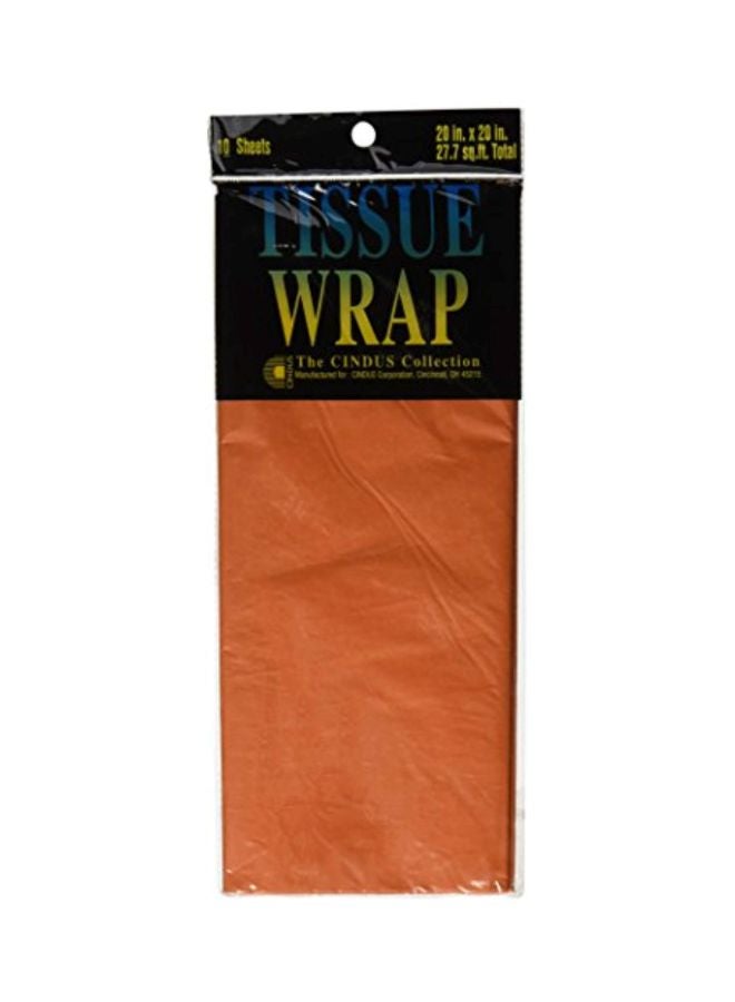 طقم لفافات مصنوعة من ورق محارم ومكون من 10 قطع بني