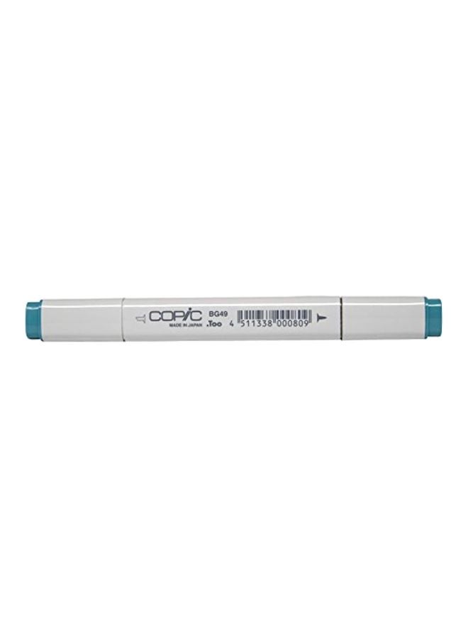 Copic Marker Permanent Marker With Replaceable Nib White/Duck Blue  - Image 1