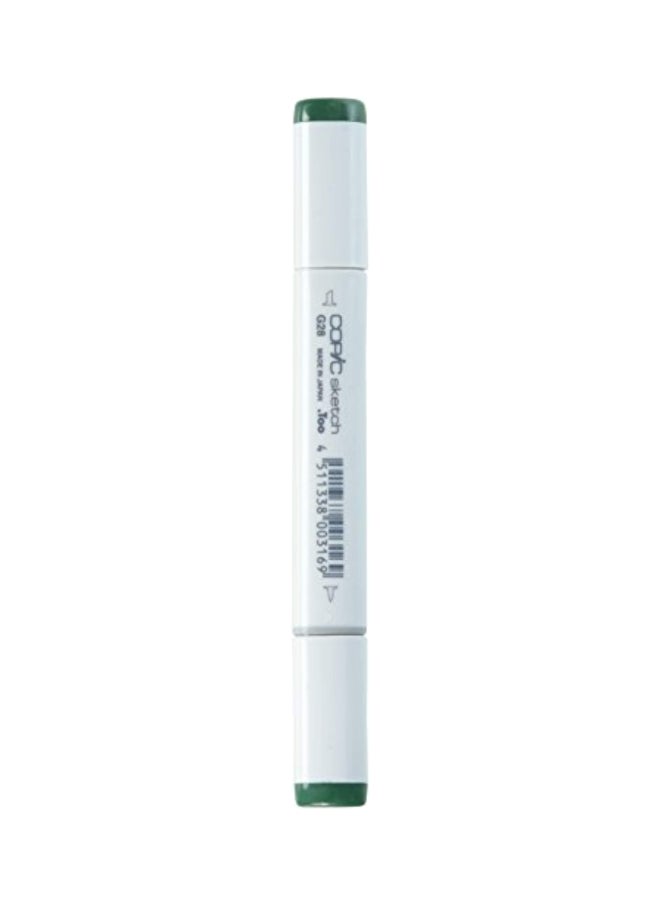Copic Marker Permanent Sketch Marker White/Ocena Green - Image 1