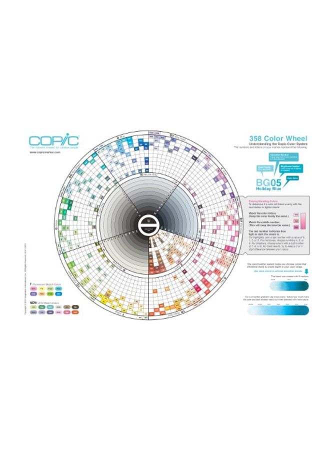 Copic Marker Permanent Marker White/Prussian Blue  - Image 3