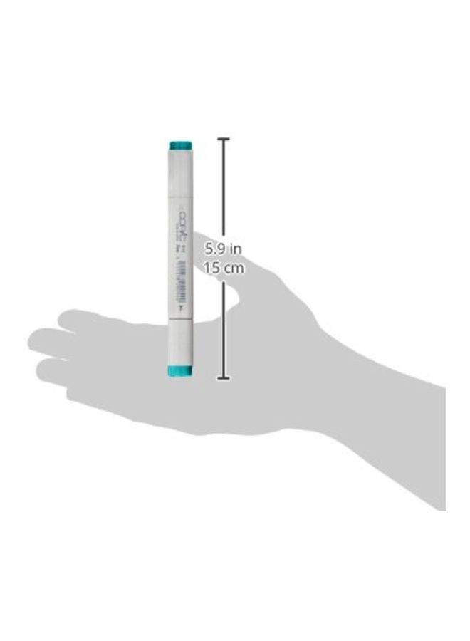 Copic Marker Permanent Marker With Replaceable Nib White/Duck Blue  - Image 4