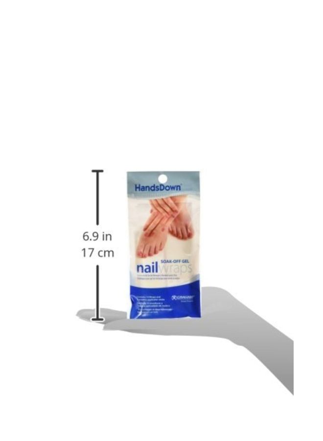 Graham Hands Down Nail Soak Off Gel Wraps Clear - Image 3