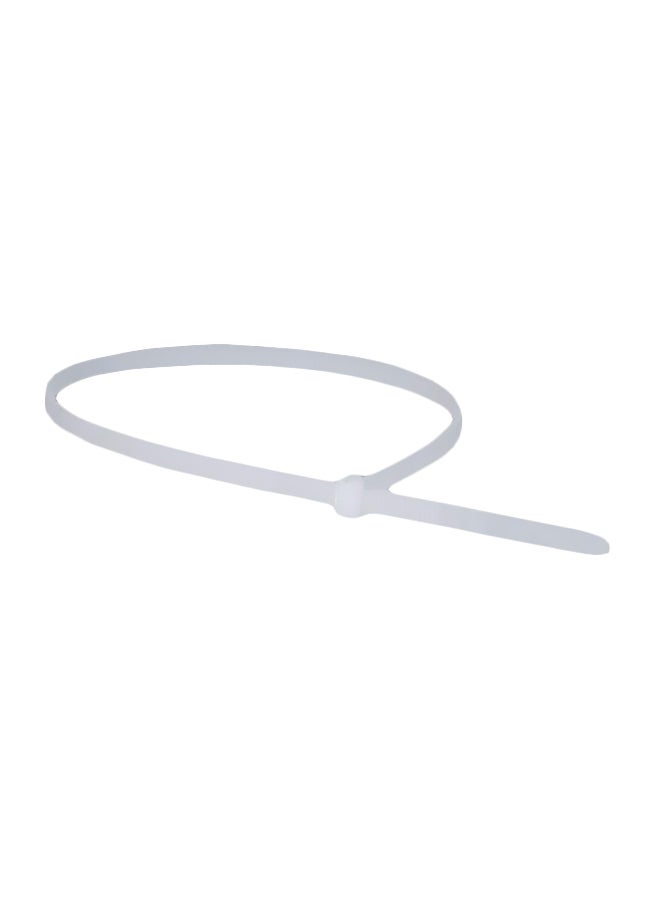 مونوبرايس مجموعة أربطة كابلات من النايلون مكونة من 100 قطعة أبيض