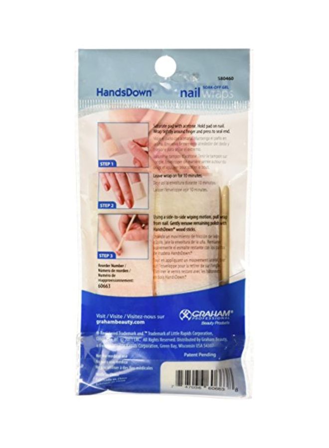 Graham Hands Down Nail Soak Off Gel Wraps Clear - Image 2