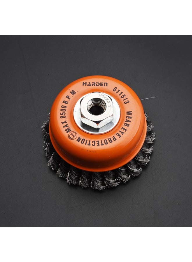 Harden Cup Twist Wire Brush With Nut Multicolour - Image 2