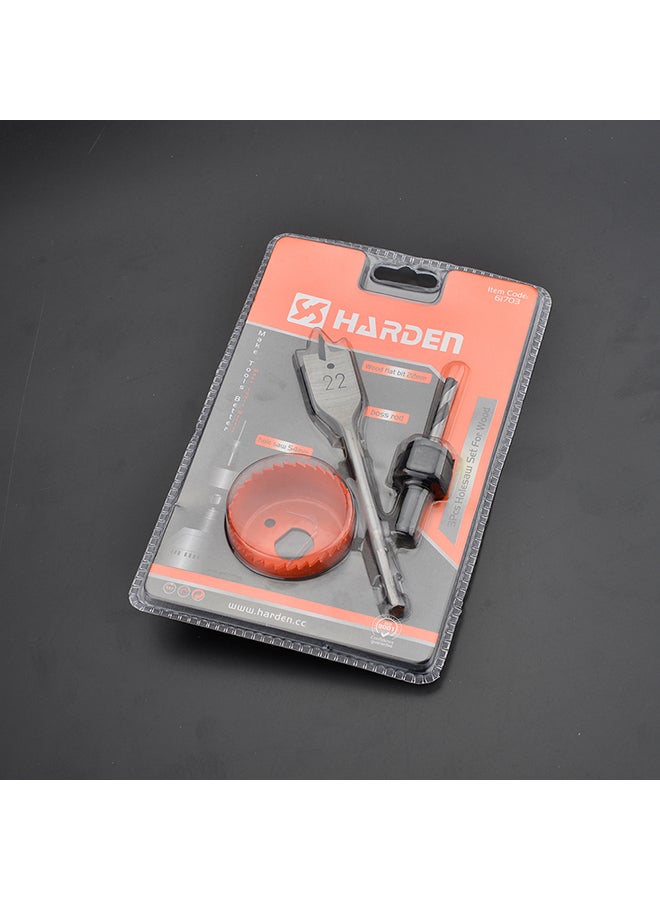 Harden 3-Piece Multi Purpose Holesaw Set For Wood Multicolour - Image 3