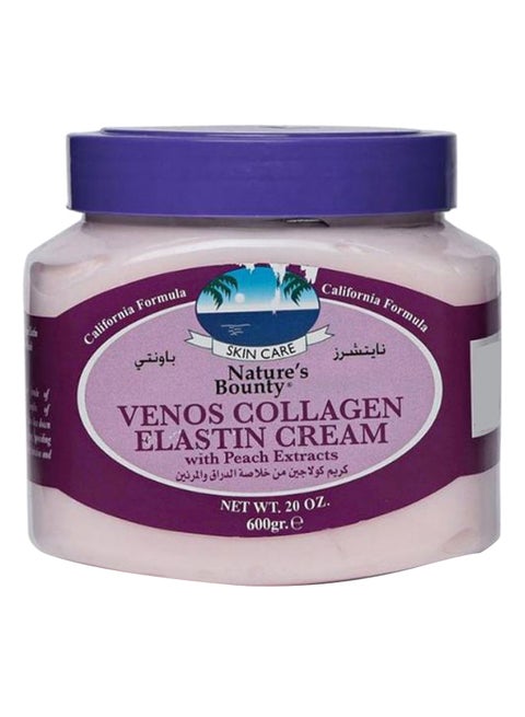 Venos Collagen Elastin Cream With Peach Extract Pink 600ml