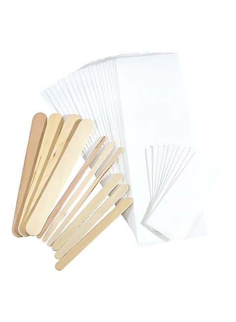 40-Piece Waxing Strips And Applicator Kit Set Beige