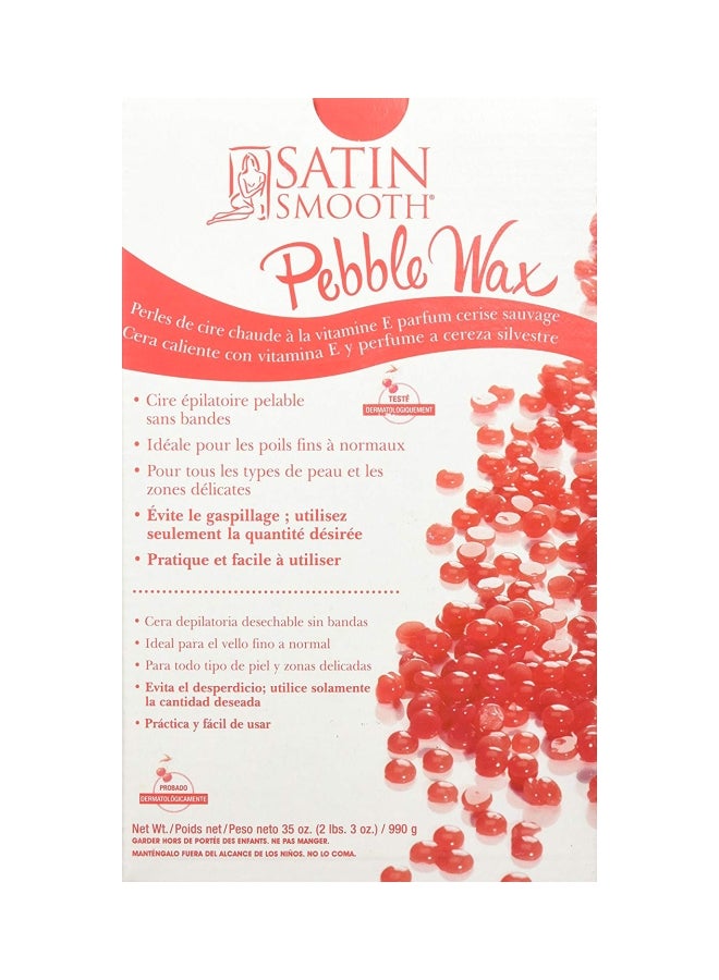 Satin Smooth Wild Cherry Pebble Wax Pink  - Image 2