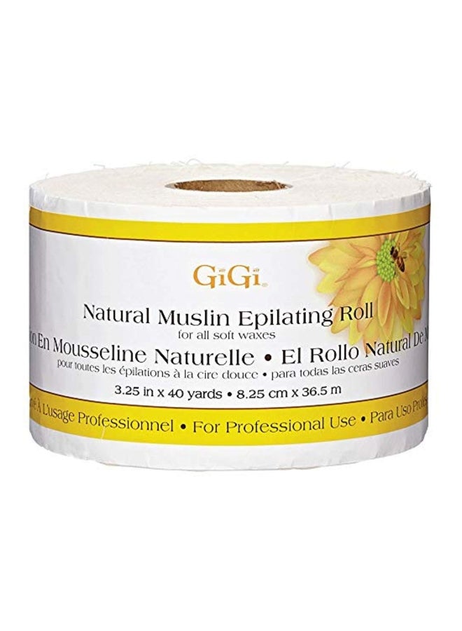 لفة إزالة الشعر من قطن الموسلين الطبيعي أبيض