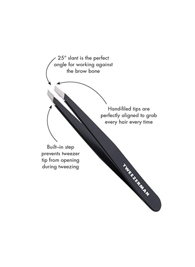 Tweezerman Slant Tweezer Black/White/Silver  - Image 3