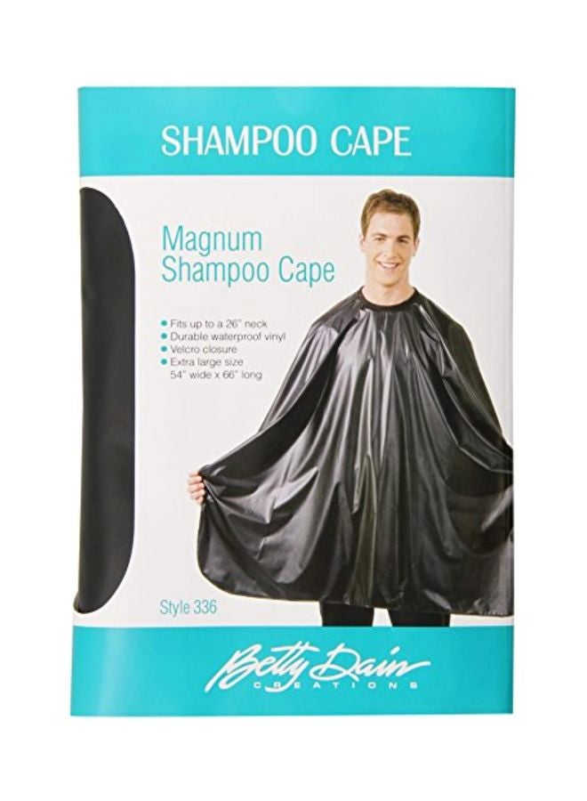 Betty Dain Magnum Shampoo Cape With Velcro Closure Black  - Image 1