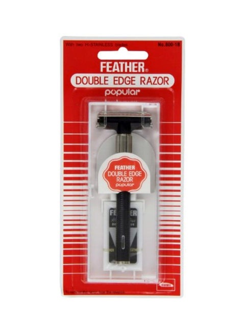 Double Edge Shaving Razor Black/Silver