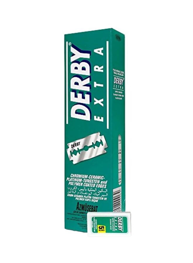 Derby 100-Piece Double Edge Razor Blade Silver 8x1x1inch - Image 1