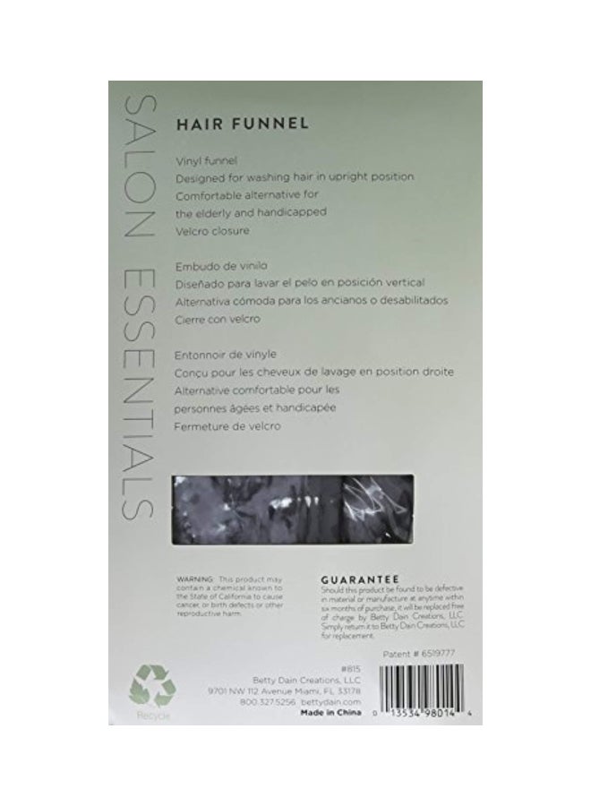 Betty Dain - Hair Washing Funnel Clear/Black - Image 1