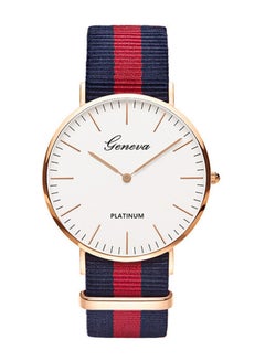 Geneva Casual Analog Watch J42-6 - 43 mm - Red/Blue 