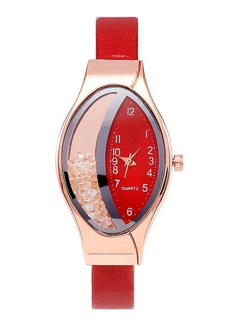 Women's Water Resistant Leather Analog Watch J93R