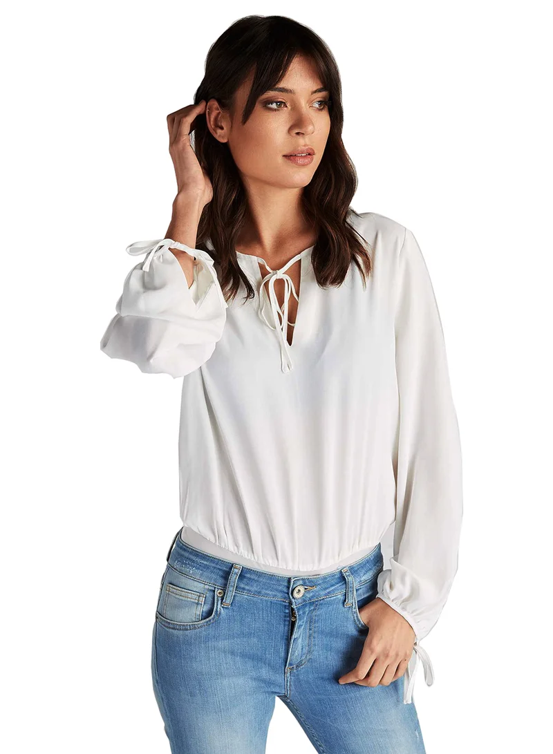 Sacoor Brothers Long Sleeves Blouse White
