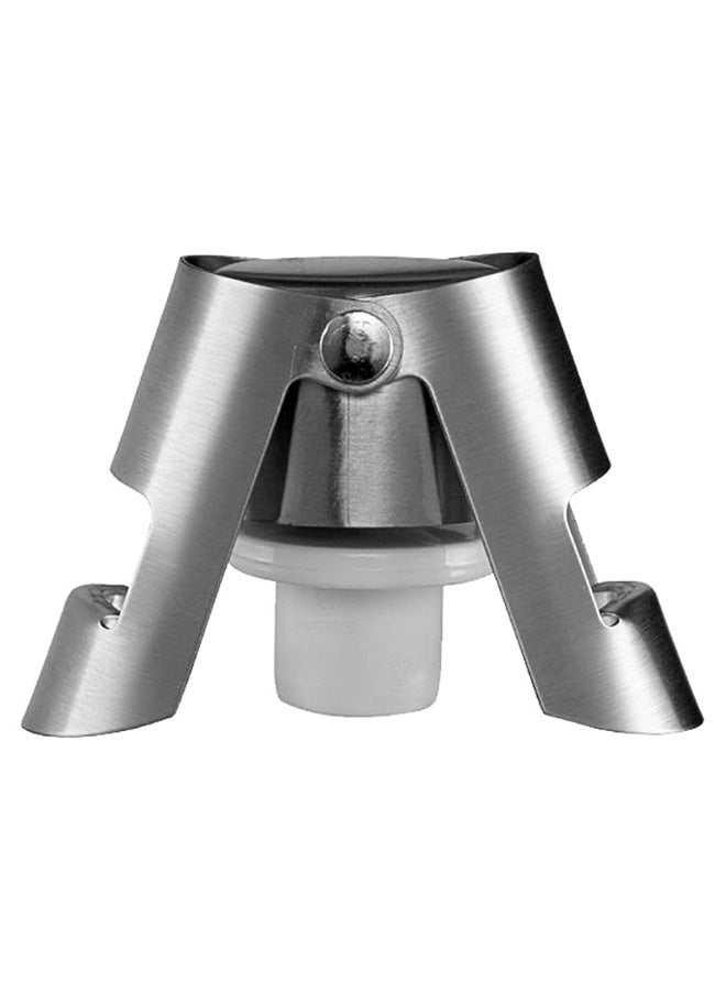 BarPros Champagne Stopper With Sealer Silver 4 x 6cm